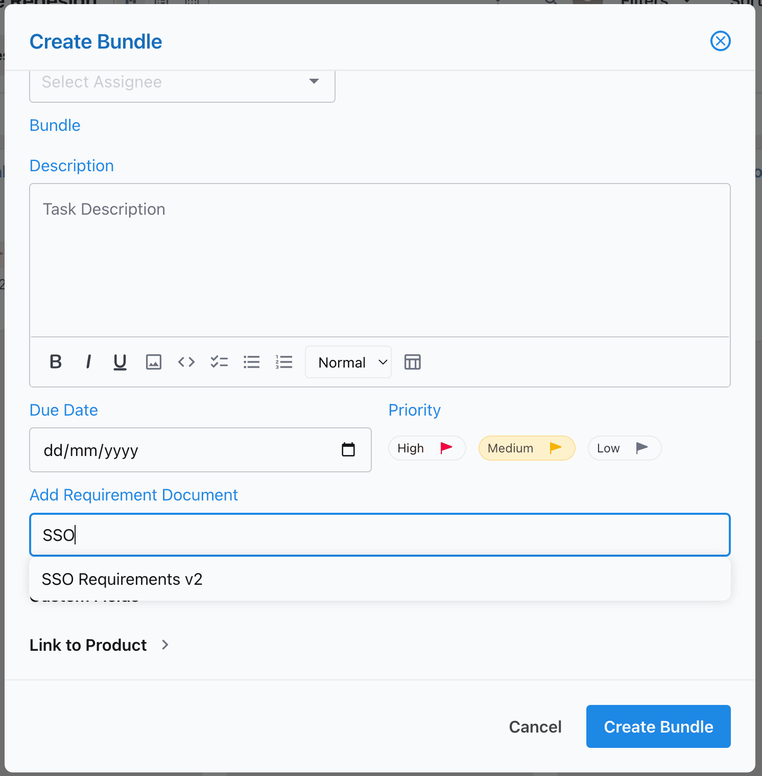 Document linking in Slateo