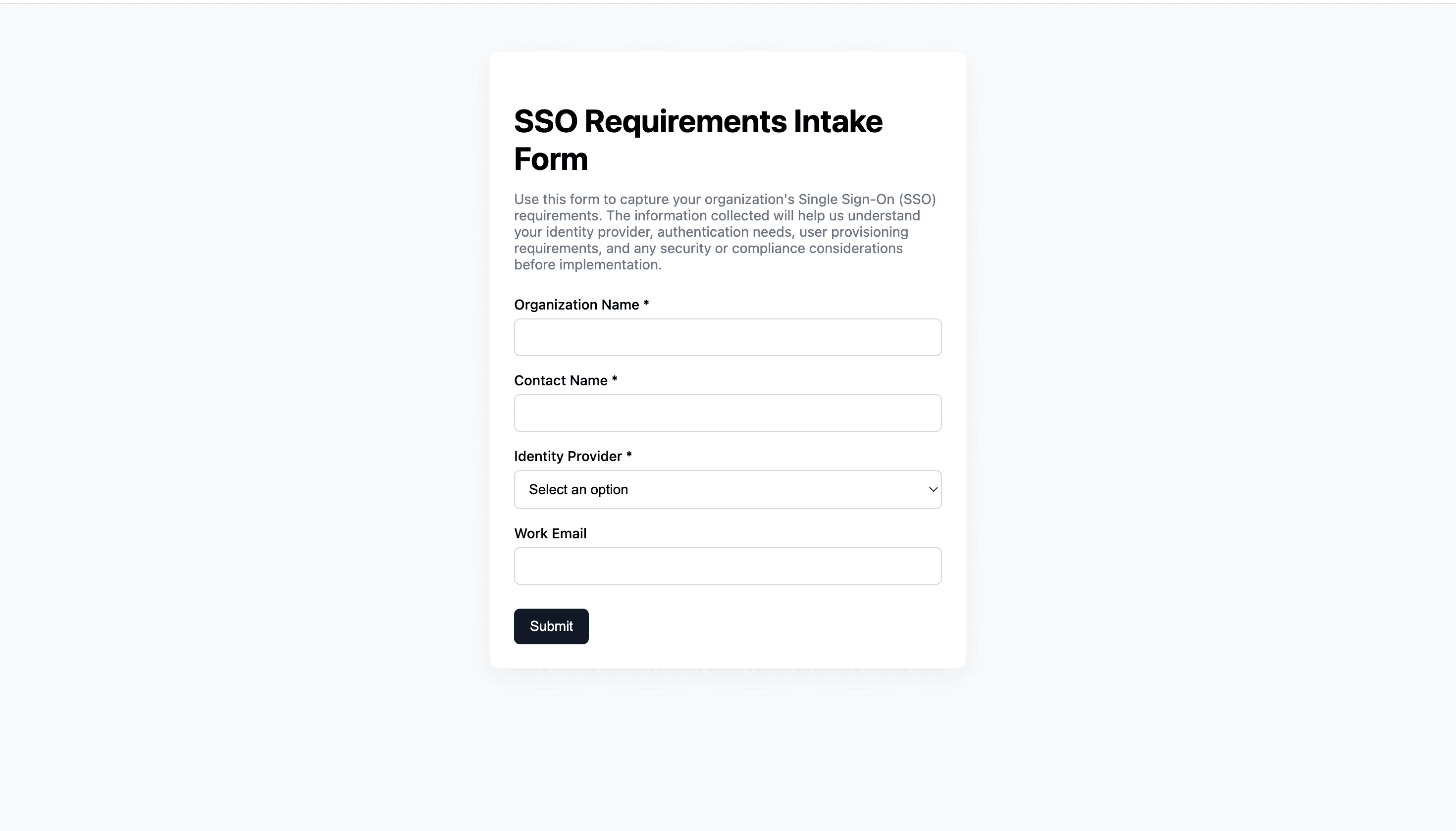 Public form sharing link in Slateo